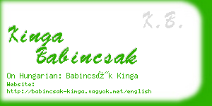 kinga babincsak business card